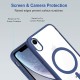 Royal Blue Clear Transparent Magsafe Back Case for iPhone XR