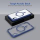 Royal Blue Clear Transparent Magsafe Back Case for iPhone XR