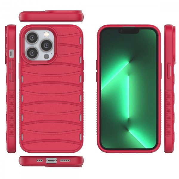 Valentine Red - Premium Soft Heat Dissipation Breathable Silicone Back Case for iPhone 13 Pro