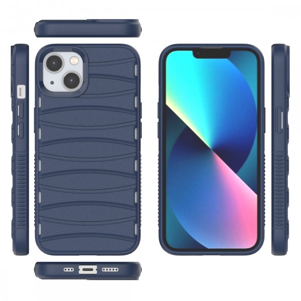Comet Blue - Premium Soft Heat Dissipation Breathable Silicone Back Case for iPhone 14