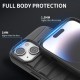 Matte Black - Premium Soft Heat Dissipation Breathable Silicone Back Case for iPhone 14