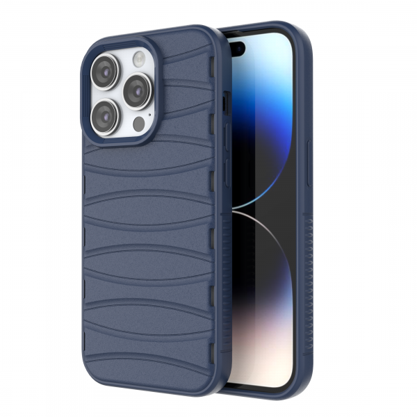 Comet Blue - Premium Soft Heat Dissipation Breathable Silicone Back Case for iPhone 14 Pro