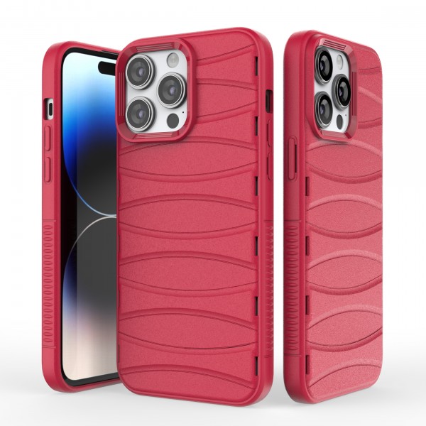 Valentine Red - Premium Soft Heat Dissipation Breathable Silicone Back Case for iPhone 14 Pro Max
