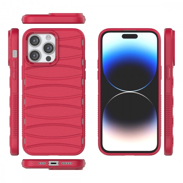 Valentine Red - Premium Soft Heat Dissipation Breathable Silicone Back Case for iPhone 14 Pro Max