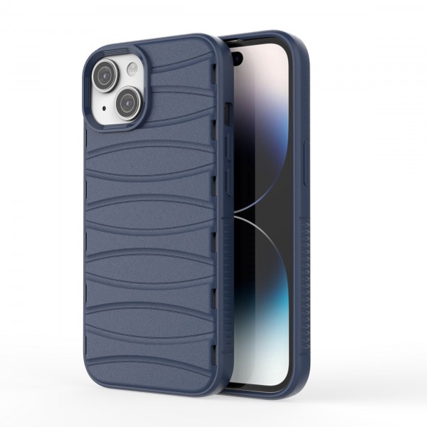 Comet Blue - Premium Soft Heat Dissipation Breathable Silicone Back Case for iPhone 15