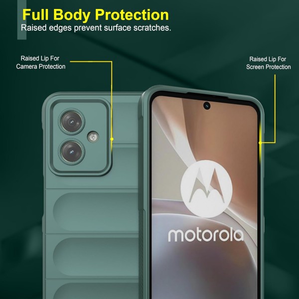 Hunter Green - Matte Soft Flexible Silicone Back Case for Moto G54