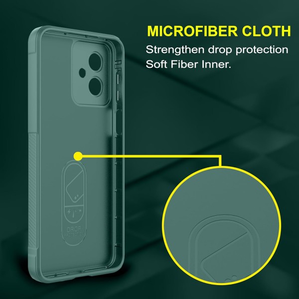 Hunter Green - Matte Soft Flexible Silicone Back Case for Moto G54