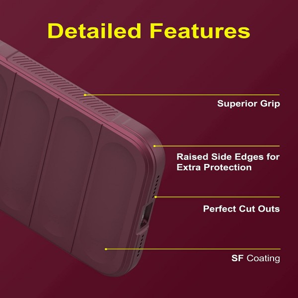 Wine Red - Matte Soft Flexible Silicone Back Case for Moto G54