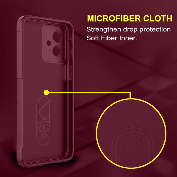 Wine Red - Matte Soft Flexible Silicone Back Case for Moto G54