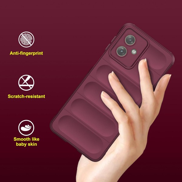 Wine Red - Matte Soft Flexible Silicone Back Case for Moto G54