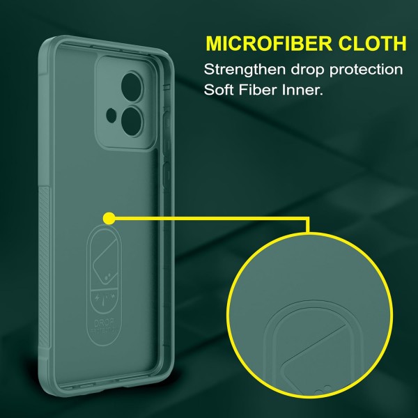 Hunter Green - Matte Soft Flexible Silicone Back Case for Moto G84