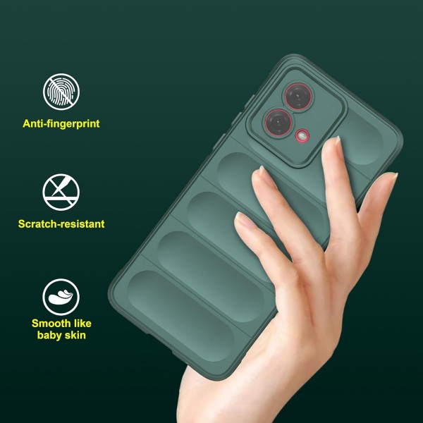 Hunter Green - Matte Soft Flexible Silicone Back Case for Moto G84