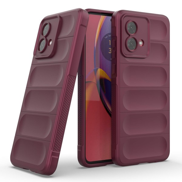 Wine Red - Matte Soft Flexible Silicone Back Case for Moto G84