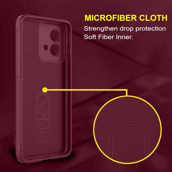 Wine Red - Matte Soft Flexible Silicone Back Case for Moto G84