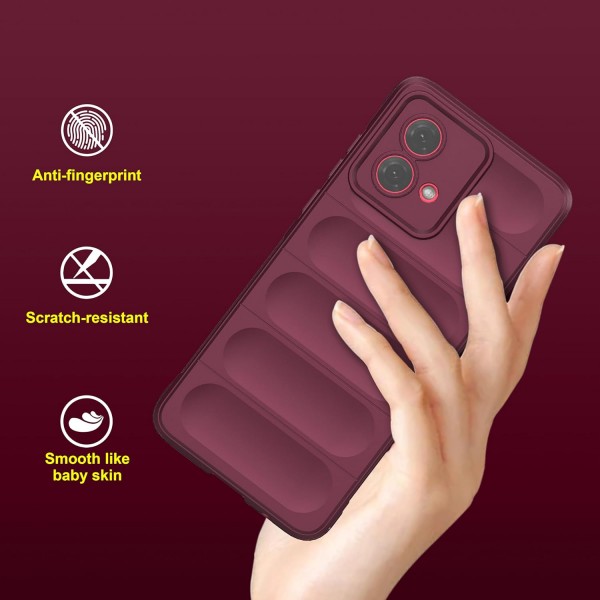 Wine Red - Matte Soft Flexible Silicone Back Case for Moto G84