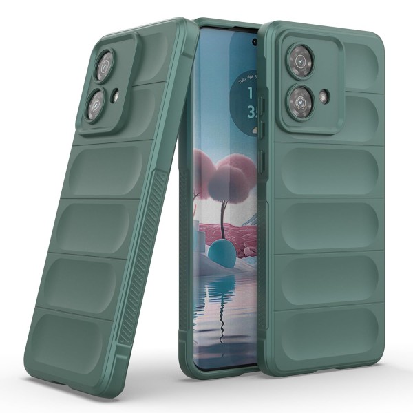 Hunter Green - Matte Soft Flexible Silicone Back Case for Motorola Edge 40 Neo