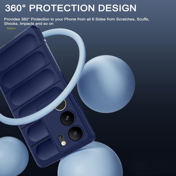 Oxford Blue - Matte Soft Flexible Silicone Back Case for Vivo V29 Pro